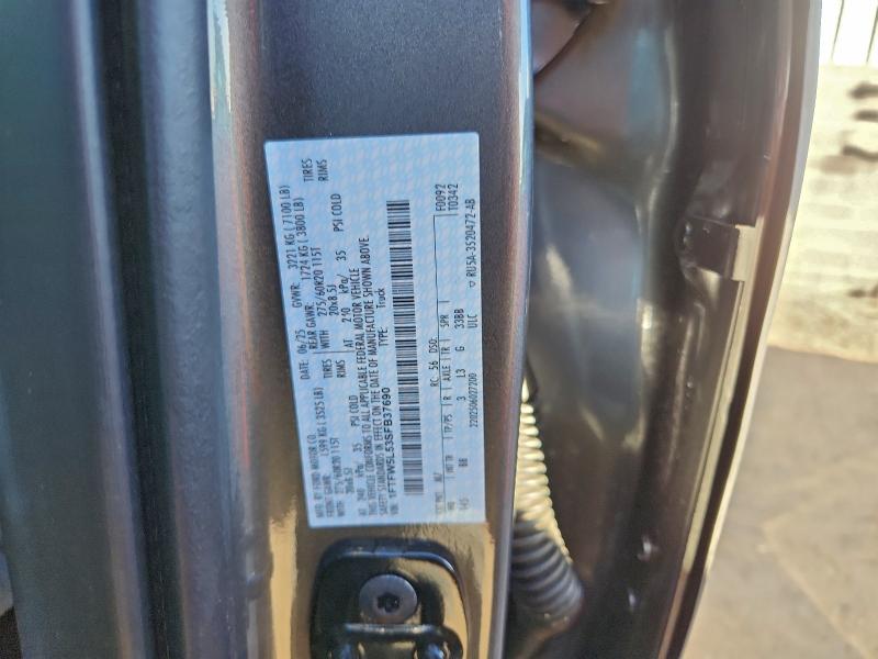 FORD F150 LARIA 2025 VIN 1FTFW5L53SFB37690