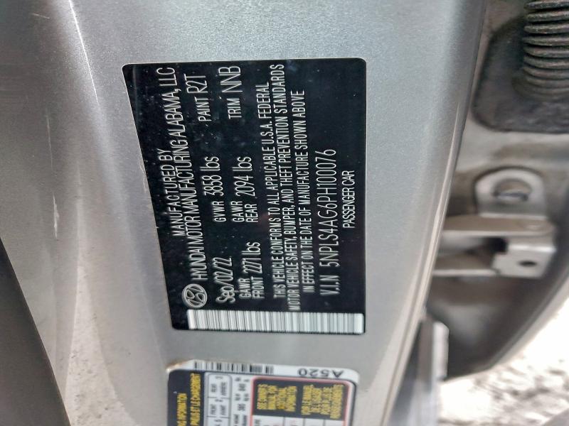 HYUNDAI ELANTRA 2023 VIN 5NPLS4AG6PH100076