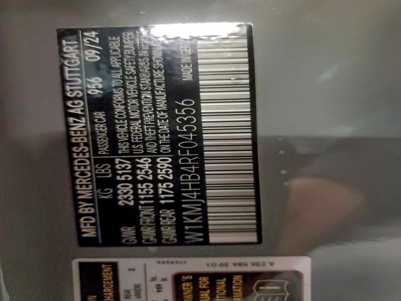 MERCEDES-BENZ CLE 300 4M 2024 VIN W1KMJ4HB4RF045356