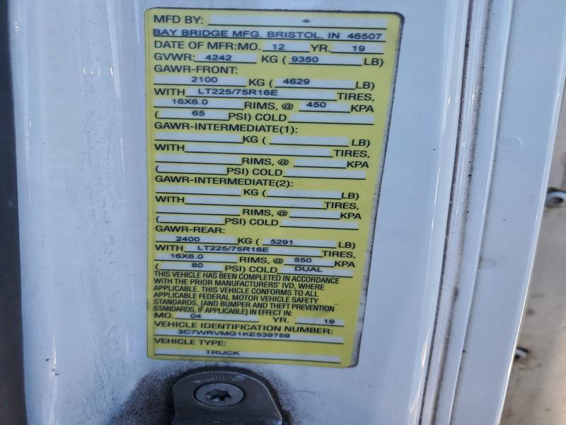 RAM All Models 2019 VIN 3C7WRVMG1KE539759