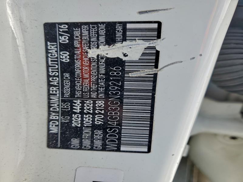 MERCEDES-BENZ CLA-CLASS 2016 VIN WDDSJ4GB3GN392186