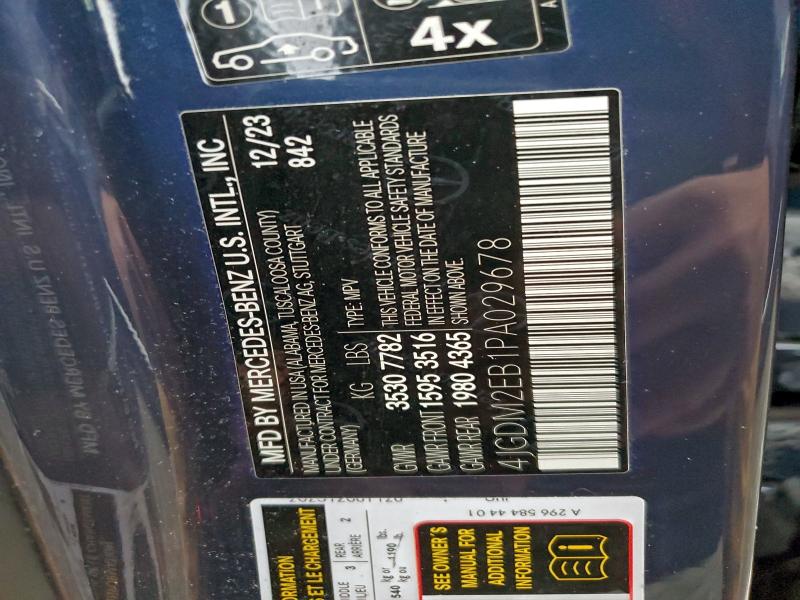 MERCEDES-BENZ EQS SUV 45 2023 VIN 4JGDM2EB1PA029678