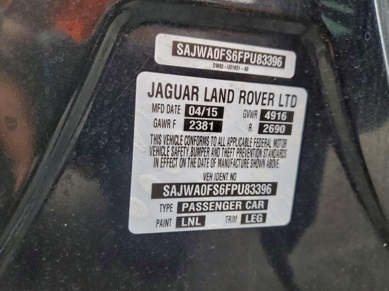 JAGUAR XF 2015 VIN SAJWA0FS6FPU83396