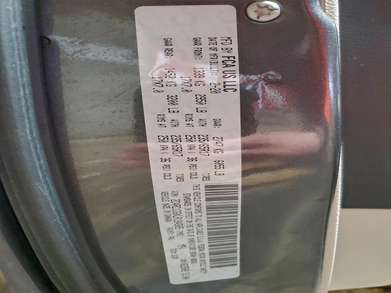 CHRYSLER MINIVAN 2020 VIN 2C4RC1DGXLR184305