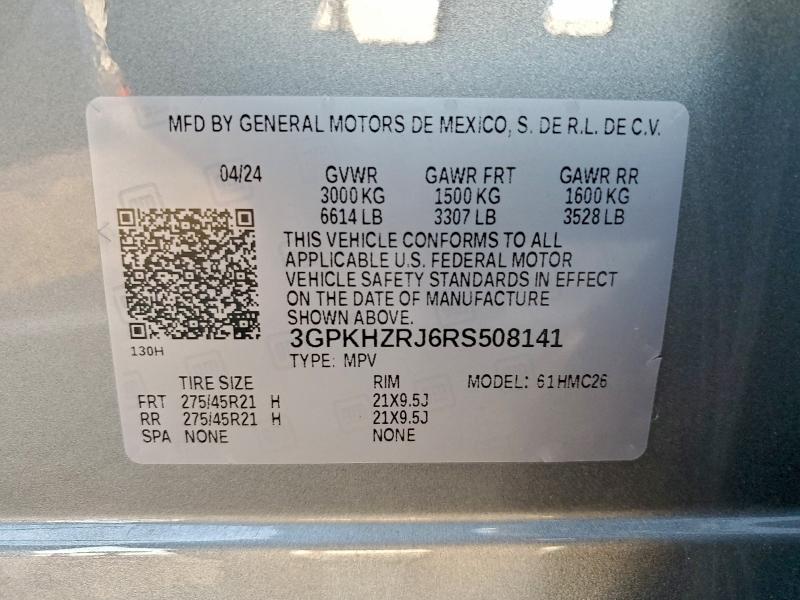 HONDA PROLOGUE E 2024 VIN 3GPKHZRJ6RS508141