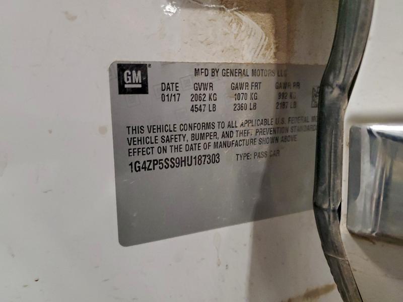 BUICK LACROSSE 2017 VIN 1G4ZP5SS9HU187303