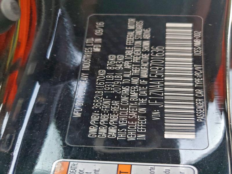 TOYOTA 86 2017 VIN JF1ZNAA15H9701636