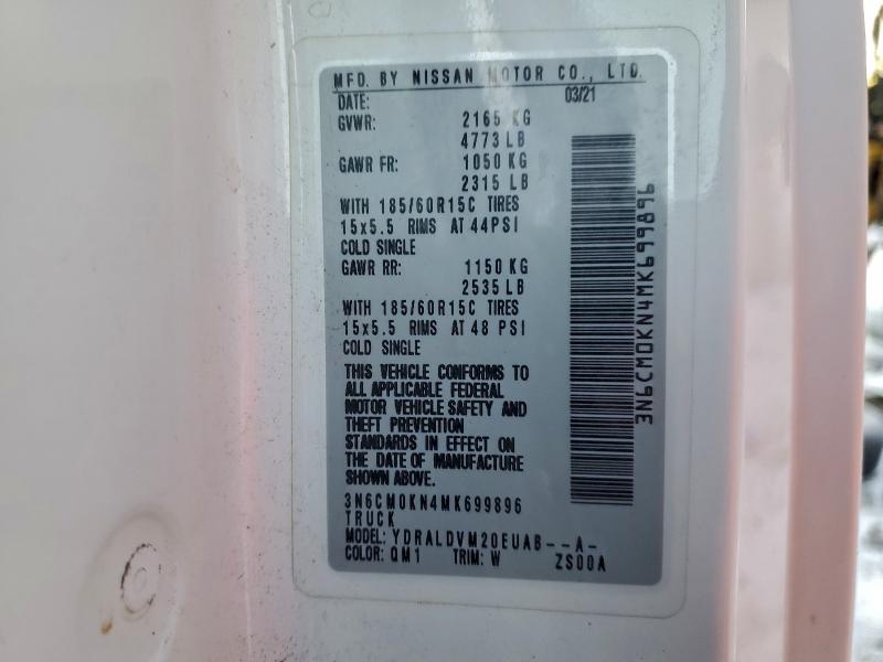 NISSAN NV 2021 VIN 3N6CM0KN4MK699896