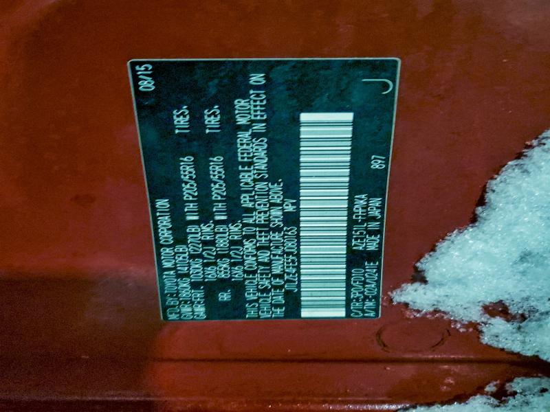 TOYOTA SCION 2015 VIN JTLZE4FE5FJ080163