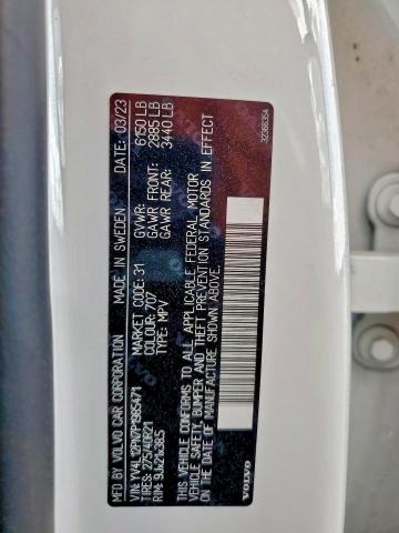 VOLVO XC90 PLUS 2023 VIN YV4L12PN7P1985471