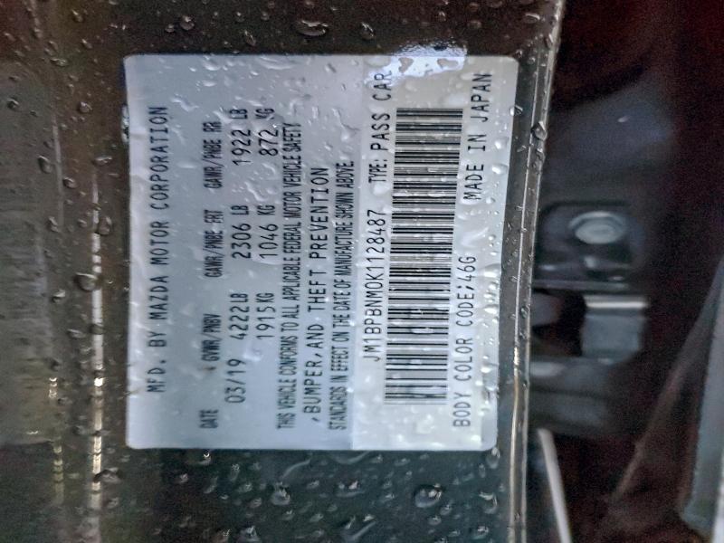 MAZDA 3 2019 VIN JM1BPBNM0K1128487