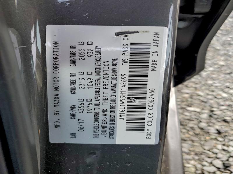 MAZDA 6 2017 VIN JM1GL1W53H1142699