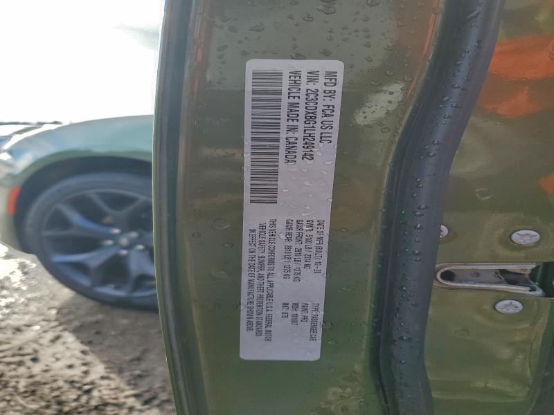 DODGE CHARGER 2020 VIN 2C3CDXBG1LH249142