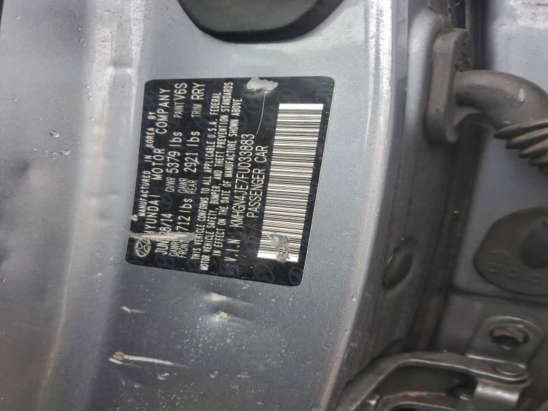 HYUNDAI GENESIS 2015 VIN KMHGN4JE7FU033883