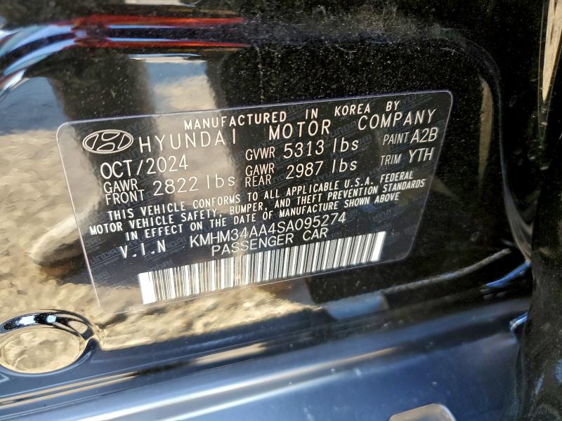 HYUNDAI IONIQ 6 SE 2025 VIN KMHM34AA4SA095274