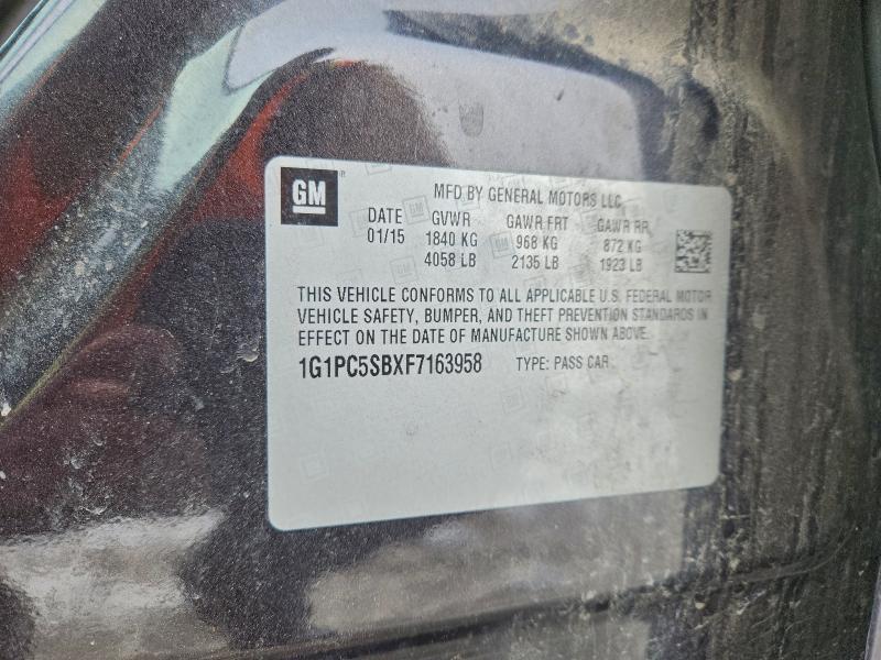 CHEVROLET CRUZE 2015 VIN 1G1PC5SBXF7163958