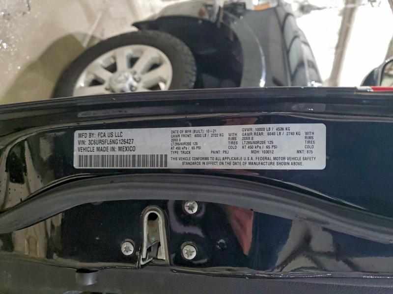 RAM 2500 2022 VIN 3C6UR5FL6NG126427