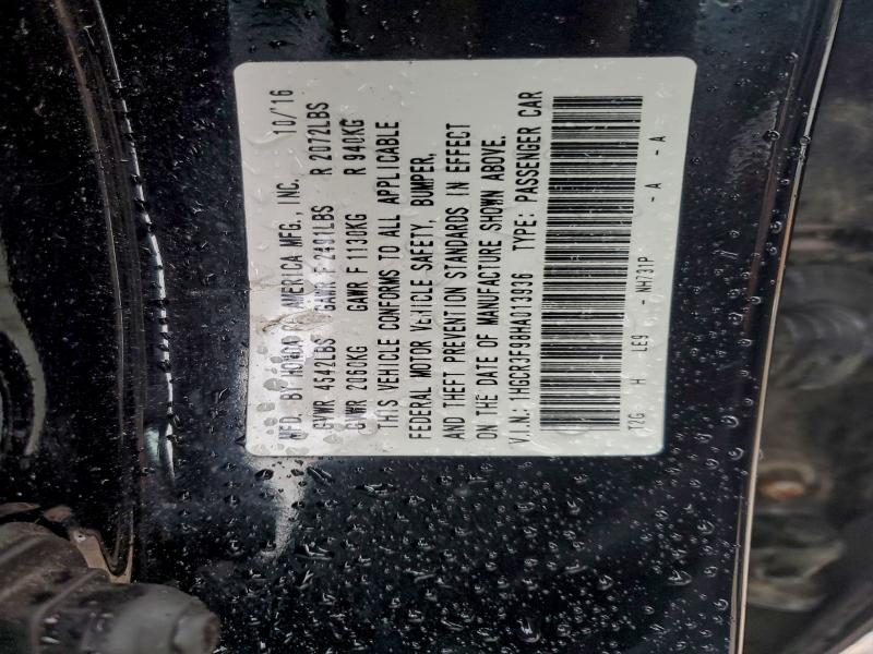 HONDA ACCORD 2017 VIN 1HGCR3F98HA013936