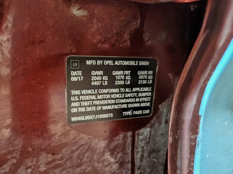 BUICK REGAL 2018 VIN W04GL6SX7J1056073