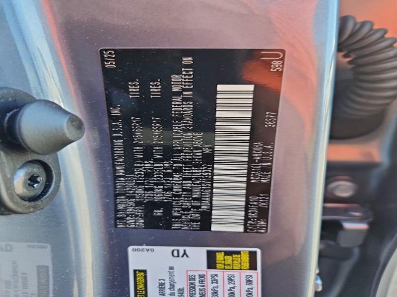 TOYOTA COROLLA CR 2025 VIN 7MUAAAAG1SV139322