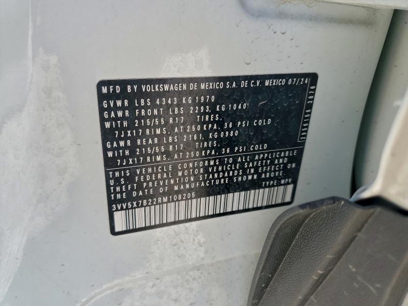 VOLKSWAGEN TAOS S 2024 VIN 3VV5X7B22RM108205