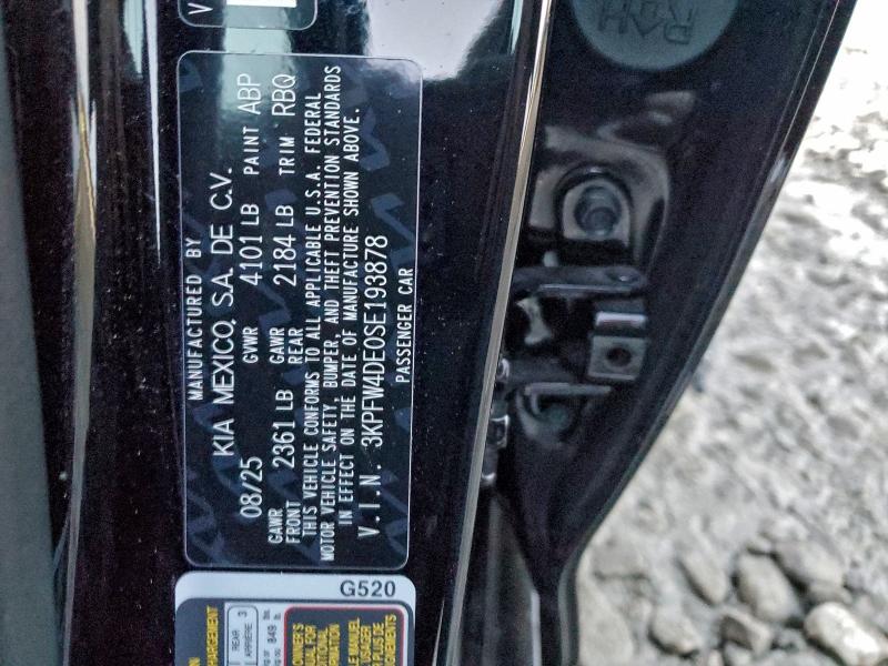 KIA K4 GT LINE 2025 VIN 3KPFW4DE0SE193878