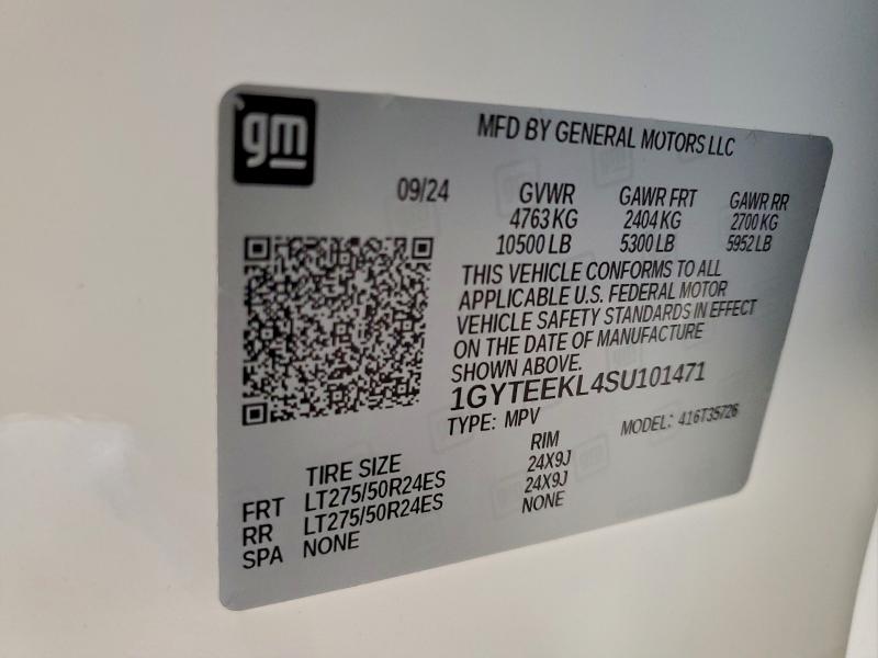 CADILLAC ESCALADE I 2025 VIN 1GYTEEKL4SU101471