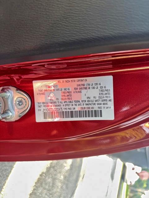 MAZDA MX5 2018 VIN JM1NDAD73J0200475