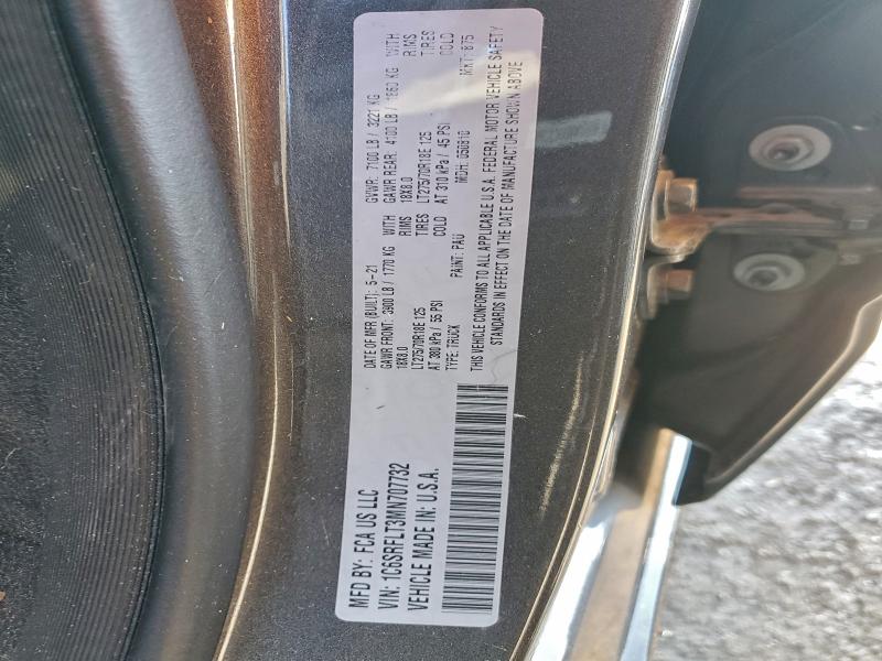 RAM 1500 2021 VIN 1C6SRFLT3MN707732