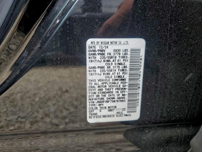 NISSAN ARIYA EVOL 2025 VIN JN8DF0BF7SM767863