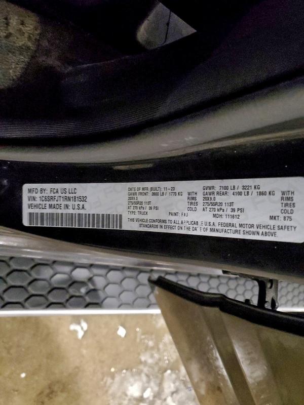 RAM 1500 2024 VIN 1C6SRFJT1RN181532