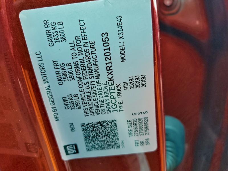 CHEVROLET COLORADO T 2024 VIN 1GCPTEEKXR1201053