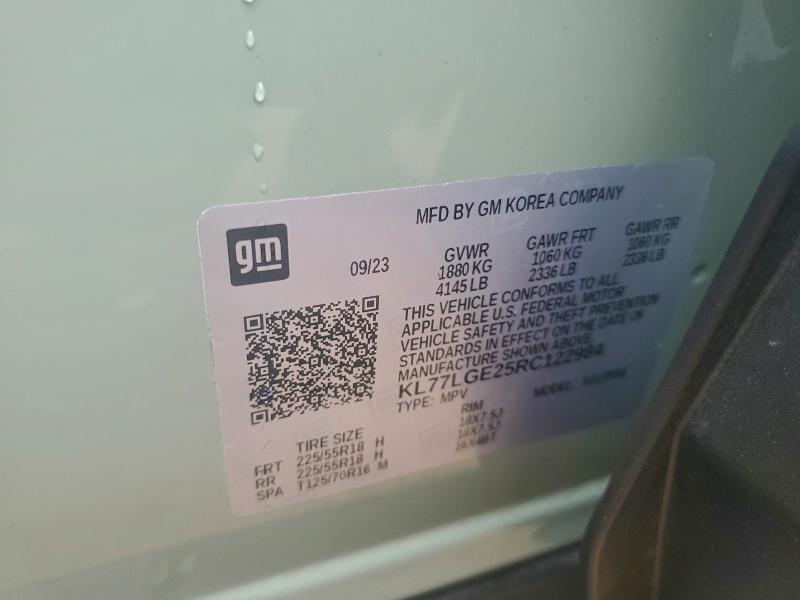 CHEVROLET TRAX 1RS 2024 VIN KL77LGE25RC122984