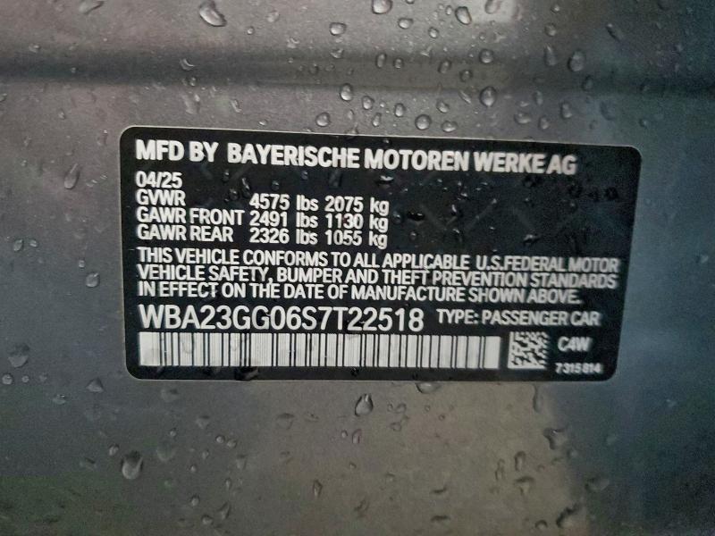 BMW 2 SERIES 2025 VIN WBA23GG06S7T22518