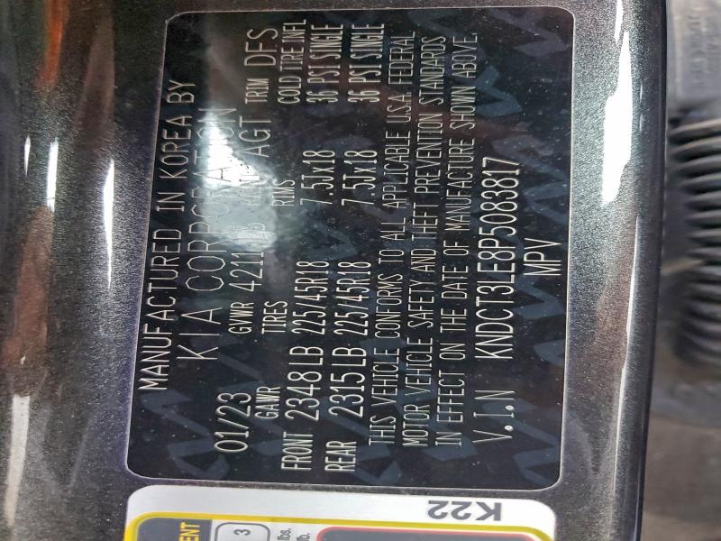 KIA NIRO SX 2023 VIN KNDCT3LE8P5083817