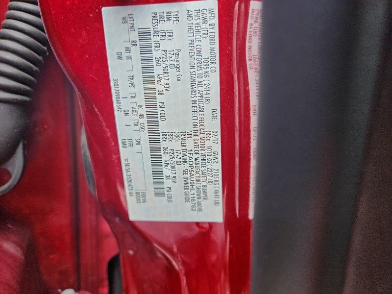 FORD CMAX 2017 VIN 1FADP5AU9HL116762