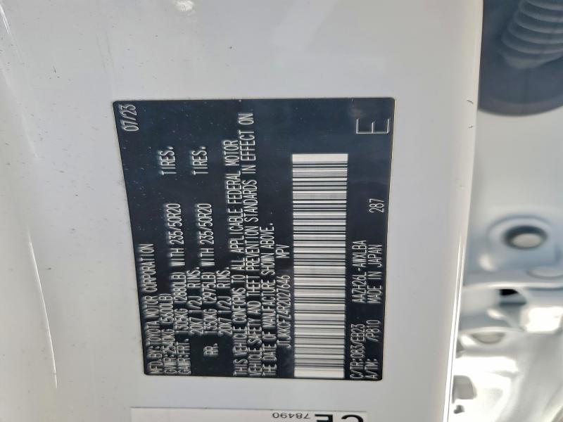 LEXUS NX 450H LU 2024 VIN JTJKKCFZ4R2027646