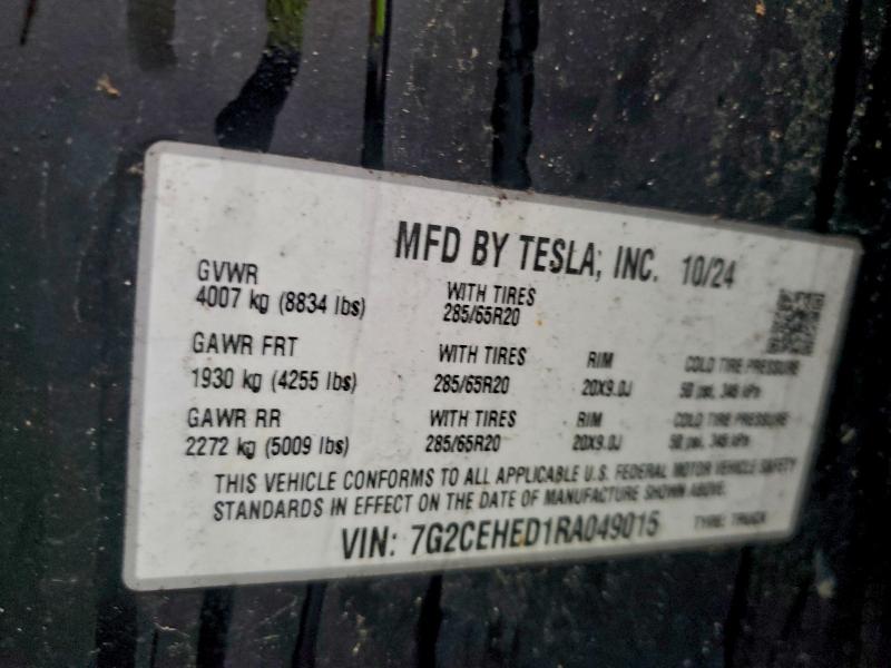 TESLA CYBERTRUCK 2024 VIN 7G2CEHED1RA049015