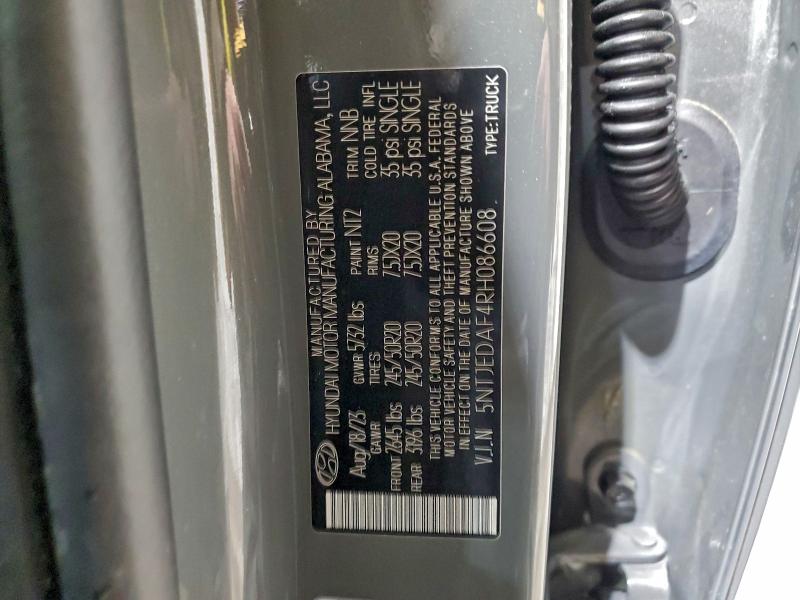 HYUNDAI SANTA CRUZ 2024 VIN 5NTJEDAF4RH086608