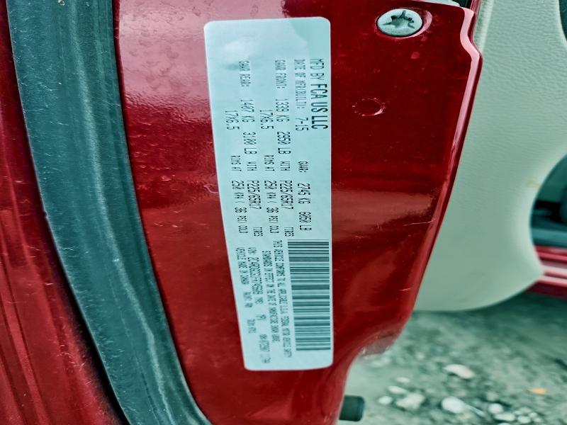 DODGE CARAVAN 2015 VIN 2C4RDGCG1FR745609