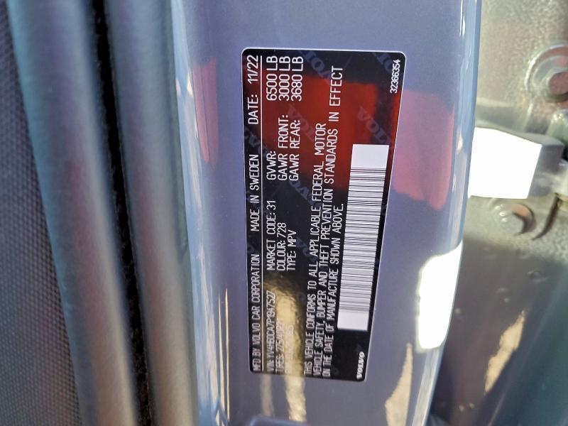 VOLVO XC90 ULTIM 2023 VIN YV4H60CA7P1947527