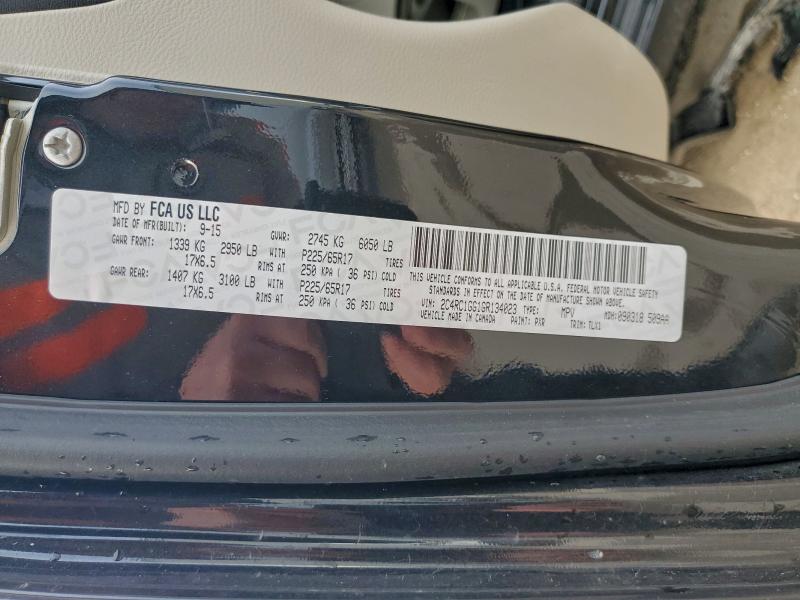 CHRYSLER MINIVAN 2016 VIN 2C4RC1GG1GR134023