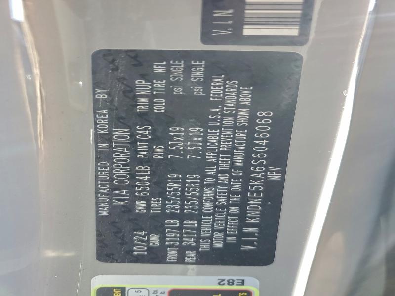 KIA CARNIVAL S 2025 VIN KNDNE5KA6S6046068