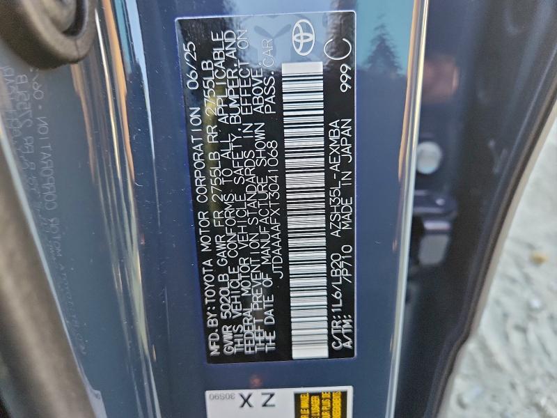 TOYOTA CROWN XLE 2026 VIN JTDAAAAFXT3041068