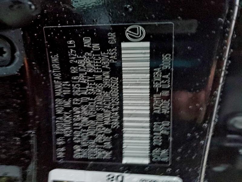 LEXUS ES300 2025 VIN 58ADA1C12SU060502