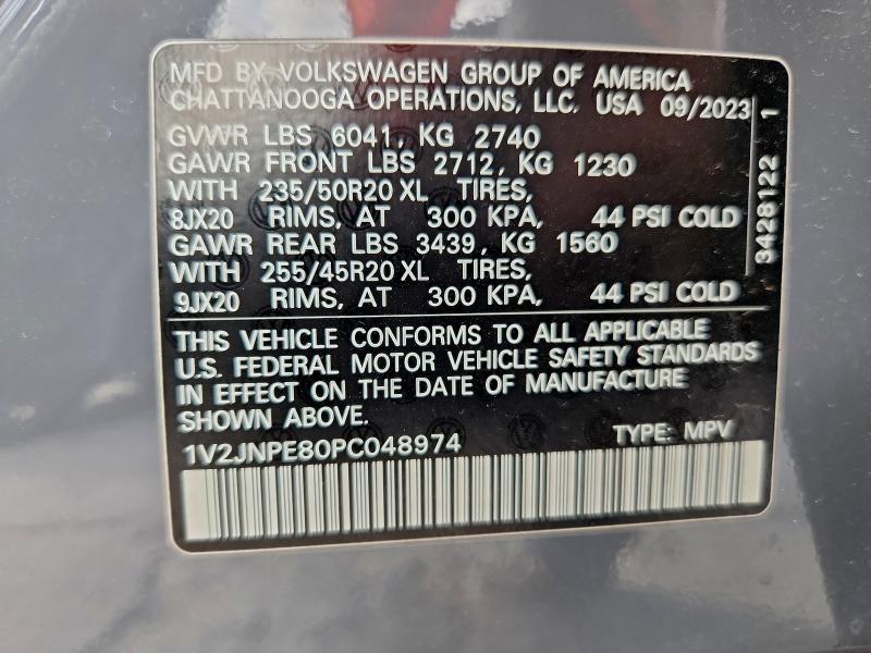 VOLKSWAGEN ID.4 PRO S 2023 VIN 1V2JNPE80PC048974