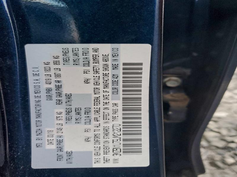 MAZDA 3 2018 VIN 3MZBN1U79JM212270