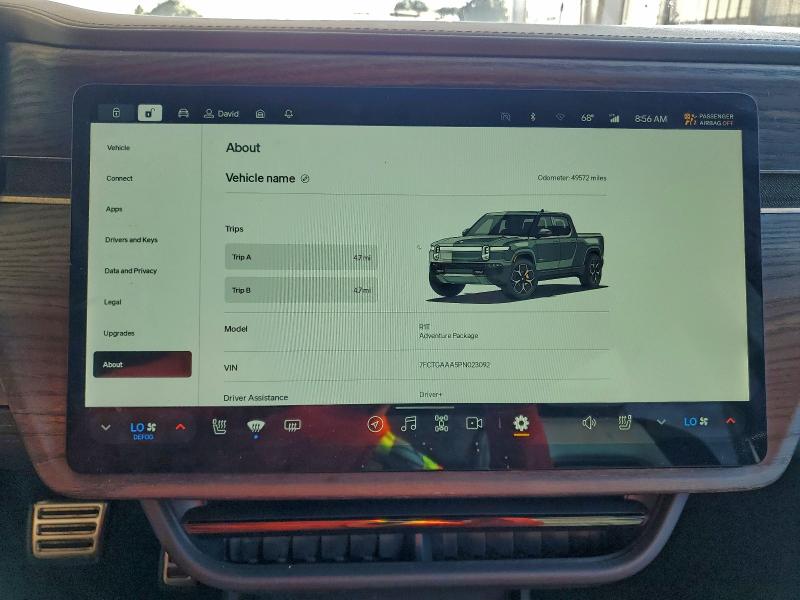 RIVIAN RIT 2023 VIN 7FCTGAAA5PN023092