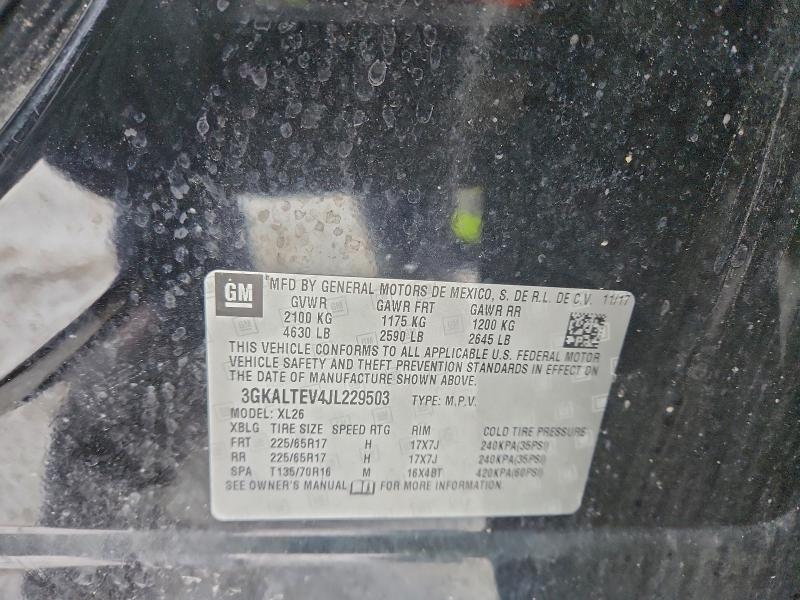 GMC TERRAIN 2018 VIN 3GKALTEV4JL229503