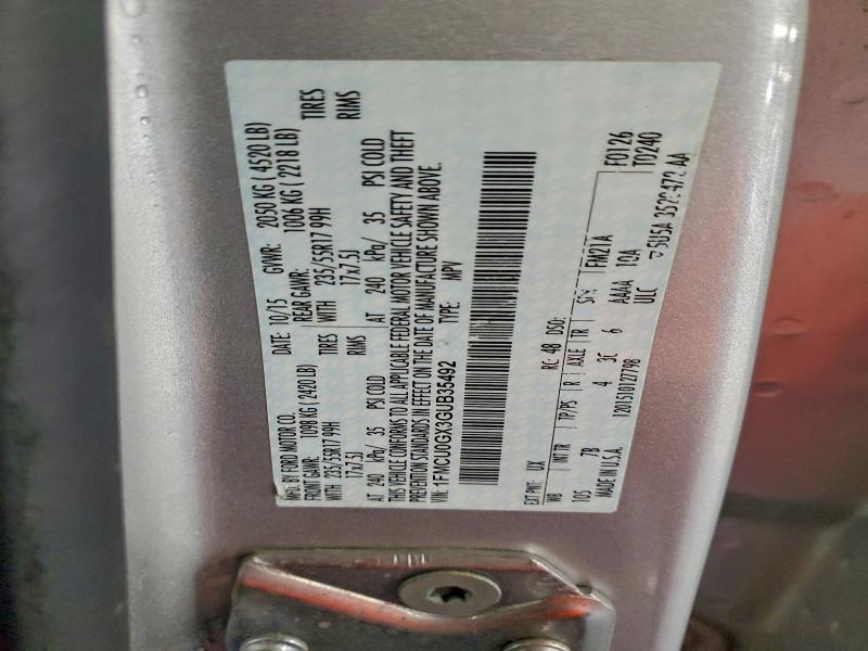 FORD ESCAPE 2016 VIN 1FMCU0GX3GUB35492